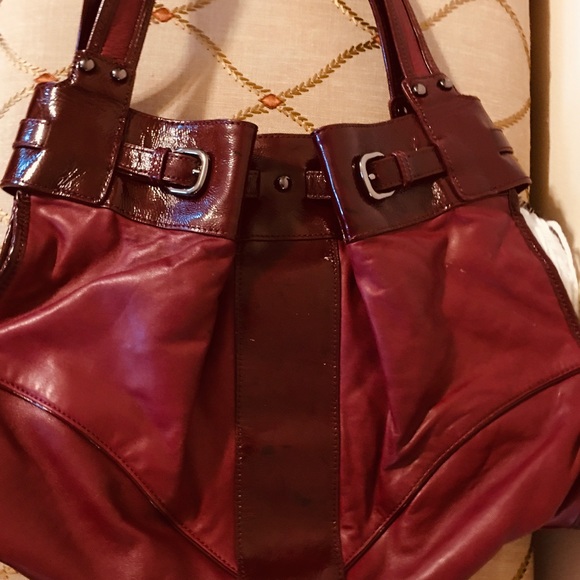 KENNETH COLE New York “reddish burgundy “ PURSE - Picture 2 of 9